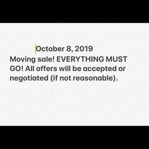 MOVING SALE-Make an offer